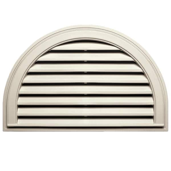 22 in. x 34 in. Half Round Gable Vent in Khaki (Overall 22 in. x 34 in. x 1.88 in.)