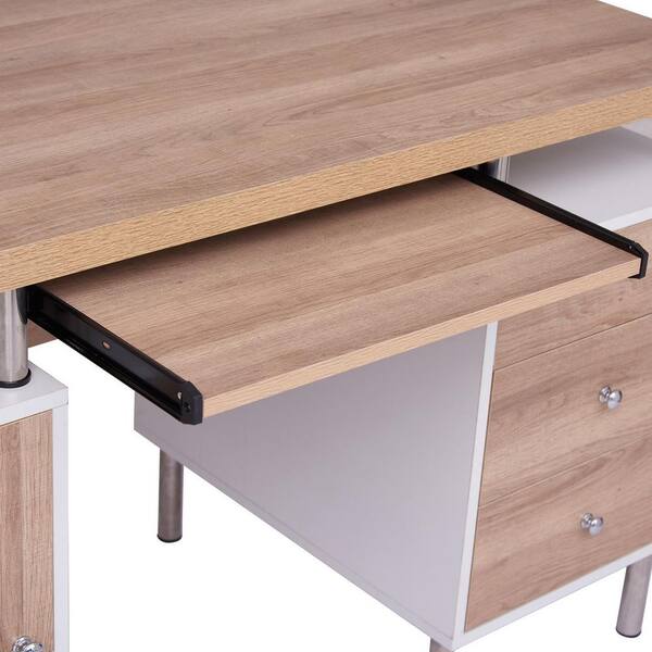 Balsam 47.2'' Wide Reversible Desk with 2 Shelves