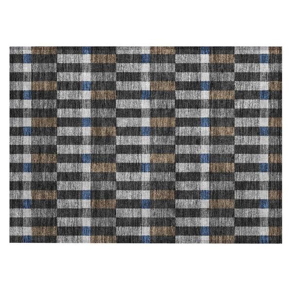Chantille Machine Washable Indoor/Outdoor Abstract ACN2548 Black 2 ft. x 3 ft. Accent Rug