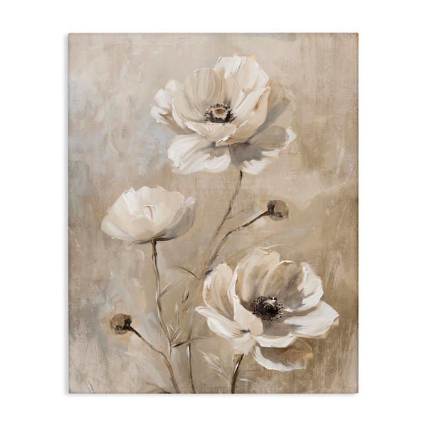 Neutral Country Flora by Nina Blue Unframed Nature Graphic Art Print 48 in. x 36 in.