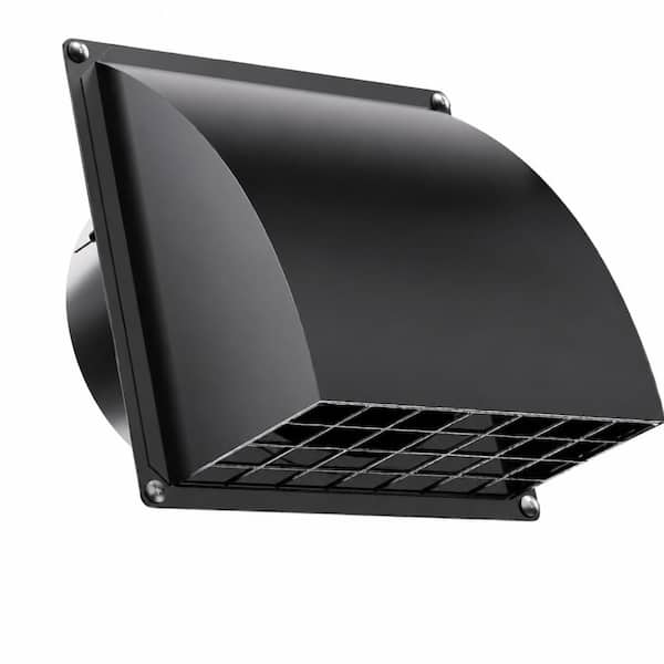 6 Inch Exhaust Vent Cover 5.7 Inch Opening Metal Dryer Vent with Removable Screen Non Return Flap Wall Vent House AC