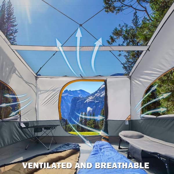 Zeus & Ruta 10 ft. x 10 ft. Gray Pop Up Canopy Tent Fully Vented