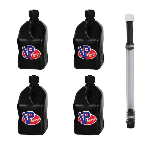 VP Racing Fuels 5 Gal. Motorsport Racing Utility Jug (4-Pack) Plus 14 in. Hose Kit