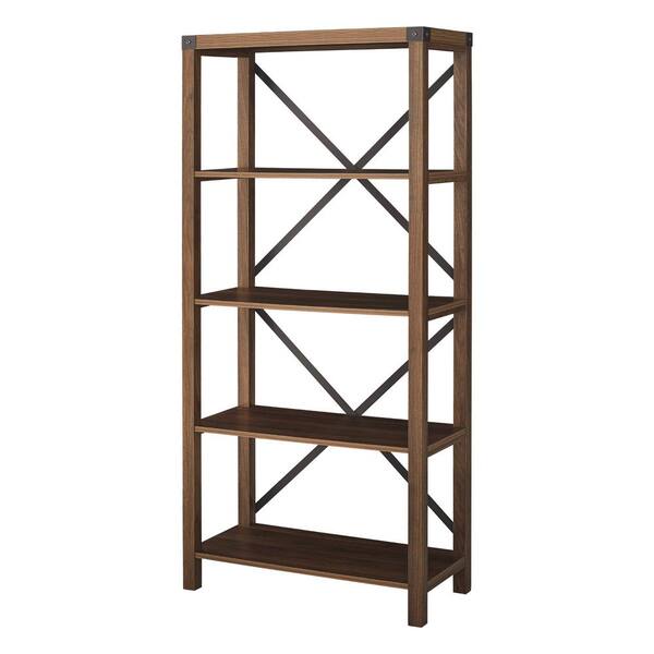 Walker Edison Urban Wall Organizer with Hooks and Removable Shelf Dark  Walnut BBLAA2ADW - Best Buy