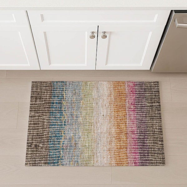 Chantille Machine Washable Indoor/Outdoor Abstract ACN2314 Chocolate 2 ft. x 3 ft. Accent Rug