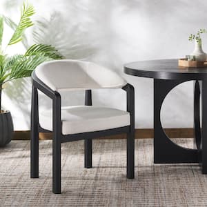 Peggy Ivory/Black 19.3 in. Wood Dining Chair