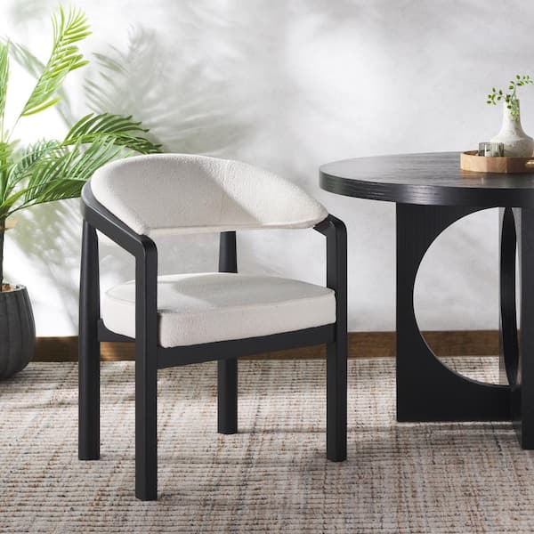 SAFAVIEH Peggy Ivory/Black 19.3 in. Wood Dining Chair