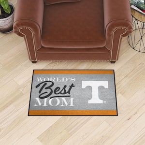Tennessee Volunteers Gray World's Best Mom 19 in. x 30 in. Starter Mat Accent Rug