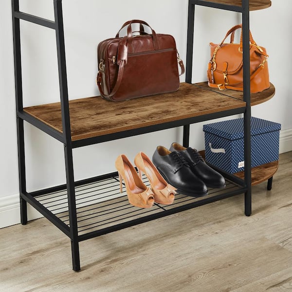 Amarantos Coat Rack with Shelf Tree Metal Shoe Rack with Hooks, Storage  Shelves - Bed Bath & Beyond - 31991787