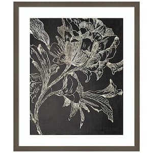 Golden Flower Folklore I by Asia Jensen 1-Piece Framed Giclee Abstract Art Print 25 in. x 21 in.