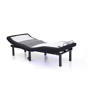 Harmony Twin-XL Black Adjustable Bed Frame With Adjustable Lumbar