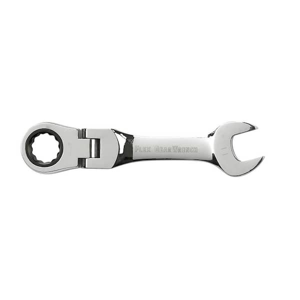 GEARWRENCH Metric 72-Tooth Stubby Flex Head Combination Ratcheting