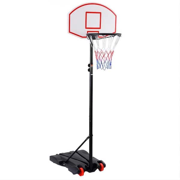 Afoxsos 5.4 ft. to 7 ft. H Adjustment Portable Basketball Hoop Basketball System for Adults and Teenagers YJ