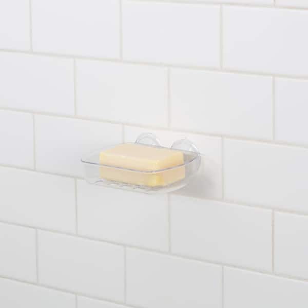 Shower Wall Soap Dish Holder Draining Soap Saver Bathroom Tile