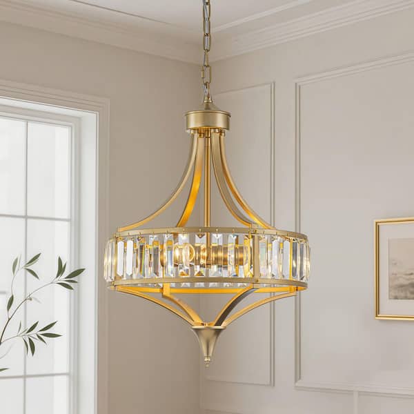 GOLD シャンデリア LNC 18 in. Modern 3-Light Dark Gold Dining Room Candlestick