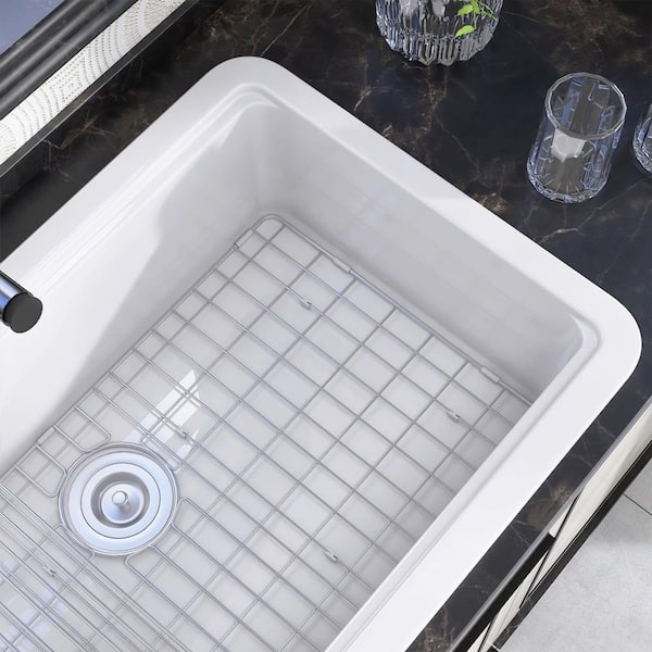 Reviews for Zeafive 33 in. White Workstation Kitchen Sink Drop-In