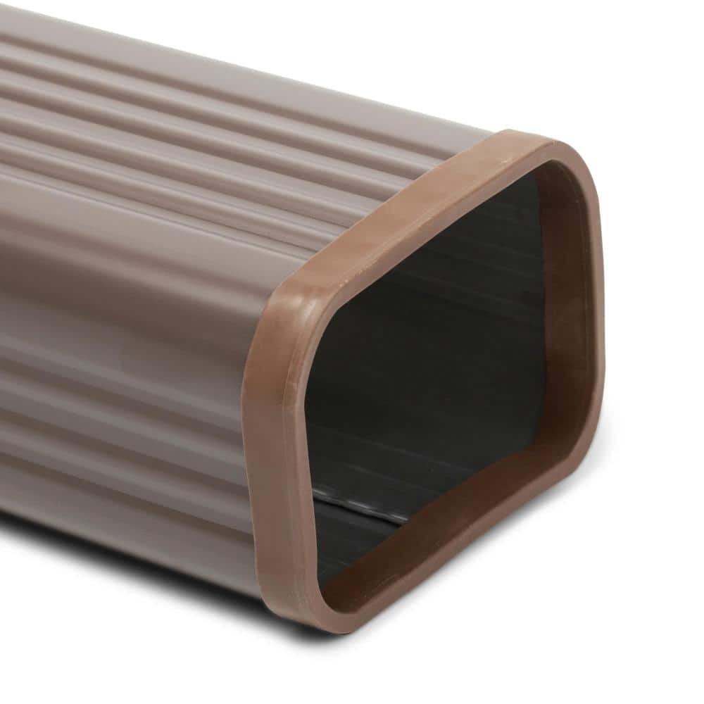 3 in. x 4 in. Brown Downspout Safety Cap and Finishing Trim (4-Pack) price history on PriceWatchPro
