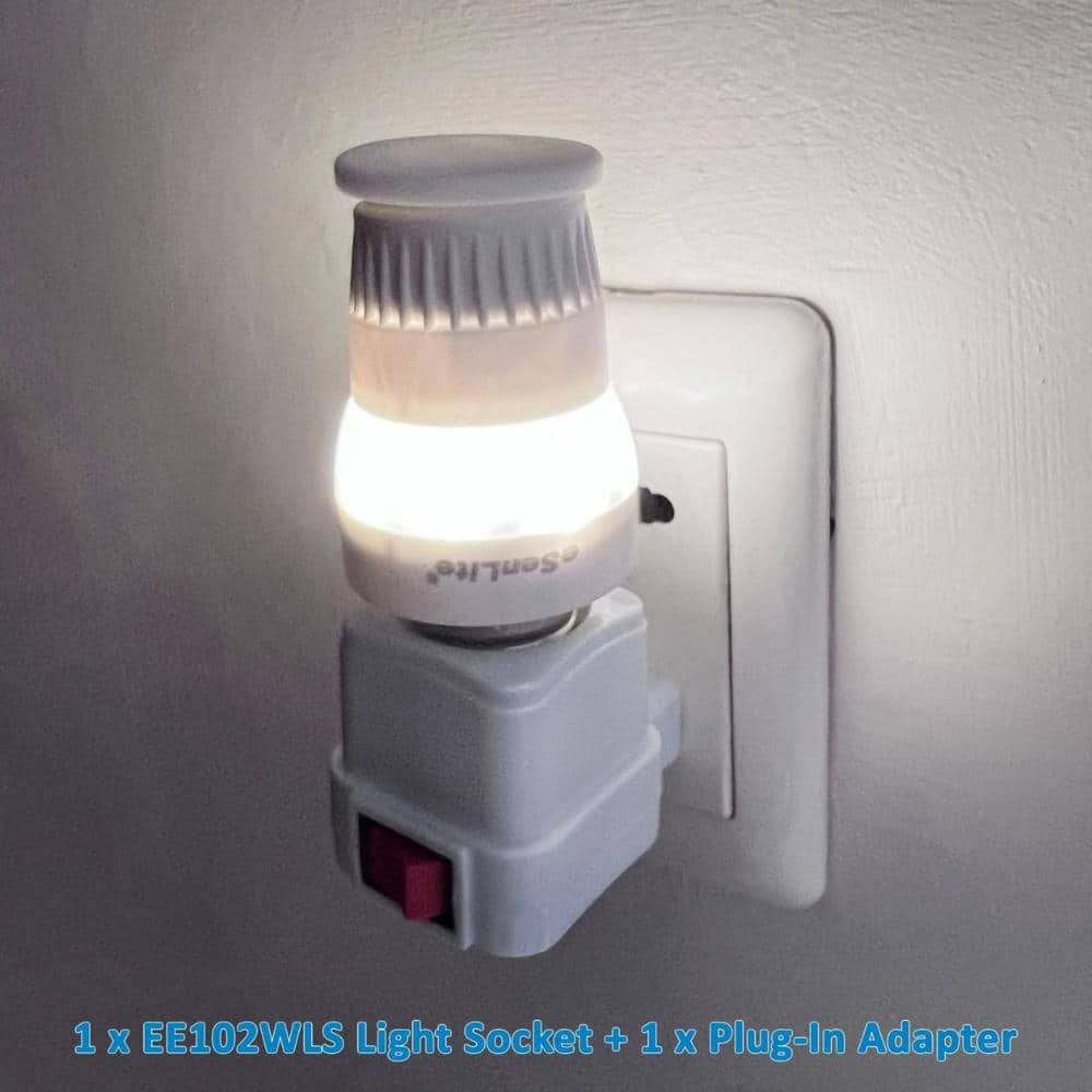 Compact White LED Motion Sensor Ceiling Light Fixture