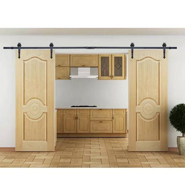 12 ft. Classic Vintage Arrow Sliding Standard Double Track Barn Door Hardware Kit 12 ft. Classic Vintage Arrow Sliding Standard Double Track Barn Door Hardware Kit