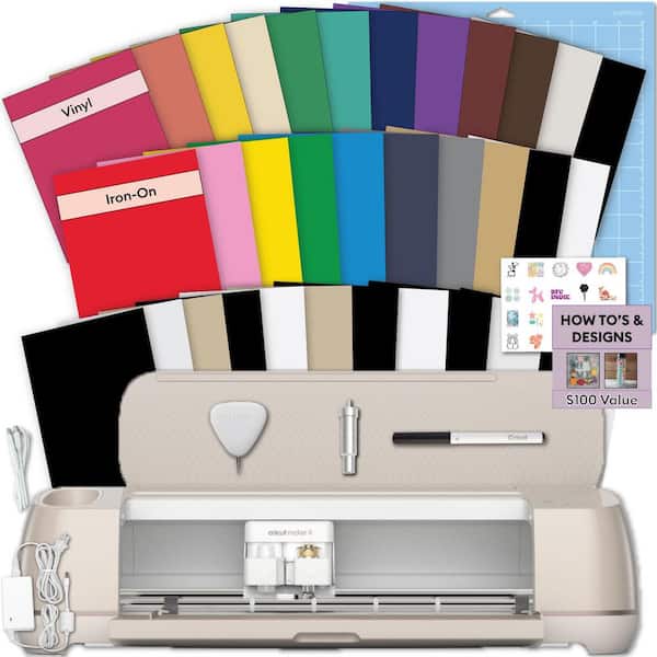 Cricut Maker 4 Die Cutting Machine Bundle with Vinyl and Iron-On