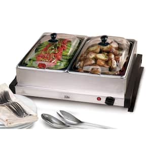 2.5 Qt. Stainless Steel Buffet Server with 2-Crocks