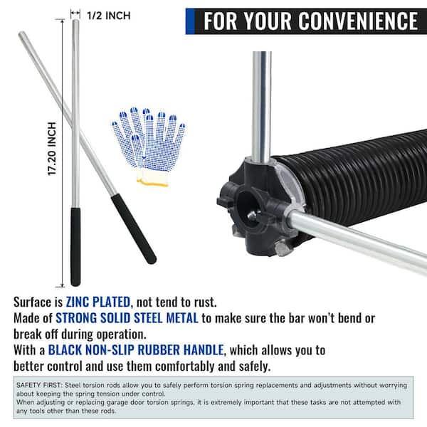 Garage Door Seal S S Pair Of 207 X 2" X 24" With Winding Bars Garage Door Torsion Springs