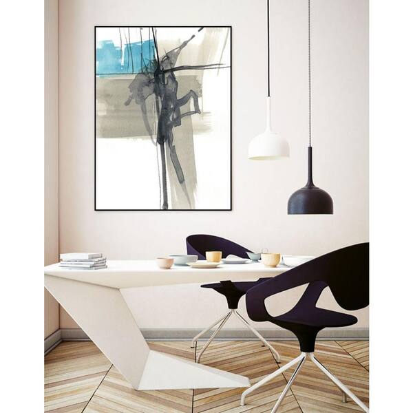 Grey Black Gold Grid Stretched Canvas Print Framed Wall Art Home Office Decor 