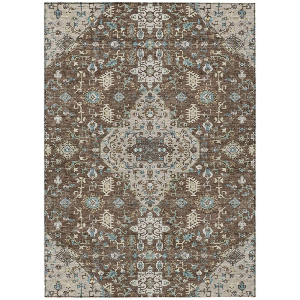 Chantille Machine Washable Indoor/Outdoor Abstract ACN2714 Brown 8 ft. x 10 ft. Area Rug price history on PriceWatchPro