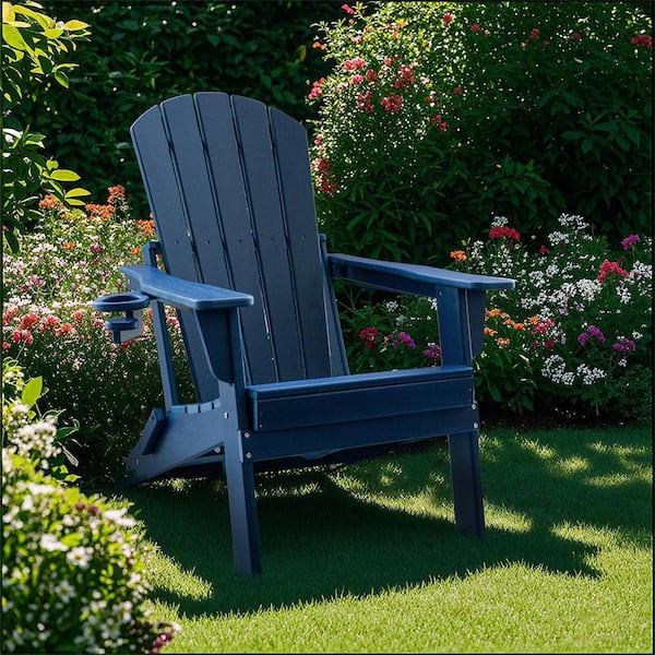 Upland Blue Composite Adirondack Chair UM-HKD21A-BU - The Home Depot