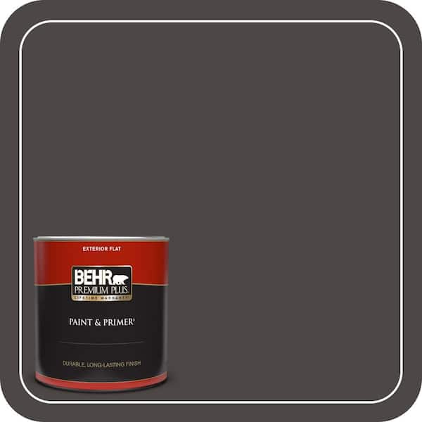 BEHR PREMIUM PLUS 1 qt. Home Decorators Collection #HDC-CL-14A Warm Onyx Flat Exterior Paint & Primer