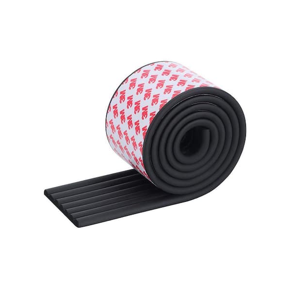6.6 L x 0.31 H x 3.15 in. ft. Widen Edge Protector Adhesive Backing Black NBR Foam Rubber Edging Multi-Colored 1-Pack