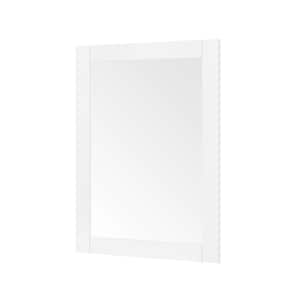 Cherrydale 24 in. W x 32 in. H Rectangular Framed Wall Bathroom Vanity Mirror in White