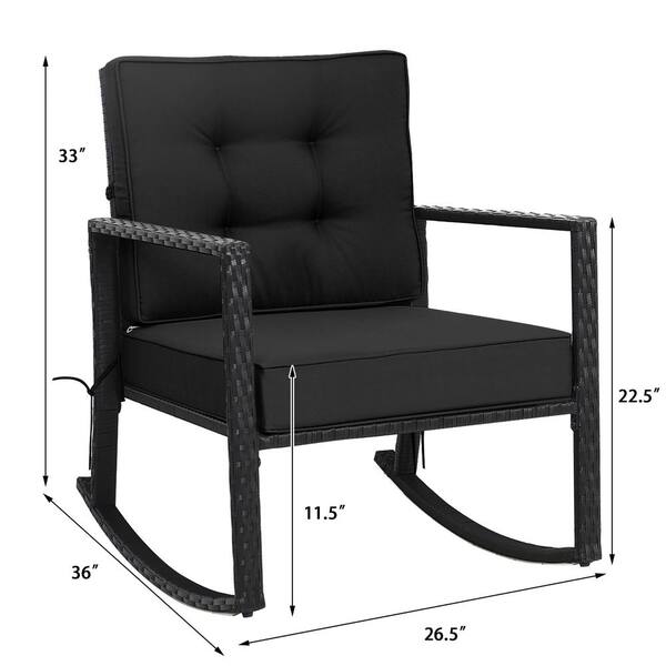 black glider rocking chair