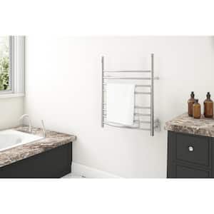 Imperia 8-Bar Electric 3-in-1 Plug-in and Hardwire Towel Warmer with Integrated Timer in Brushed Stainless Steel