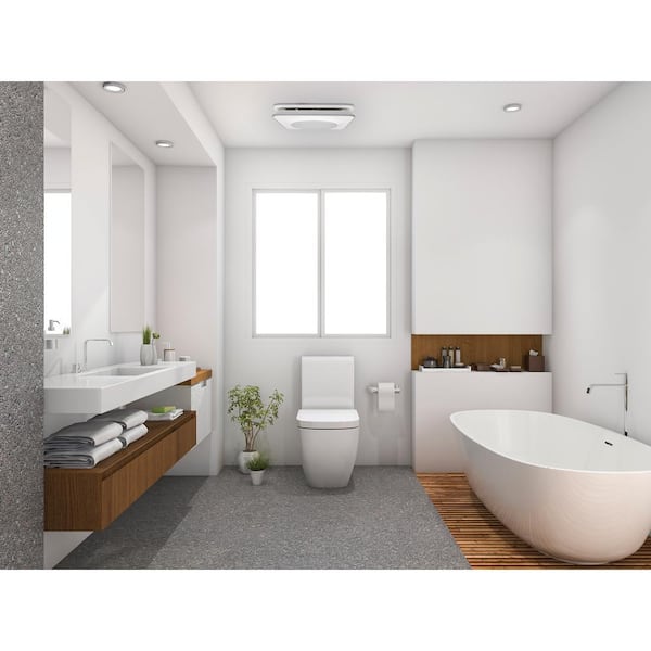 DO NOT SELL 160 CFM Ceiling Mount Room Side Installation Bathroom Exhaust Fan with Adjustable LED Lighting and Night Lig