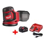 M18 18V Lithium-Ion Cordless 5 in. Random Orbit Sander with M18 Starter Kit (1) 5.0Ah Battery and Charger