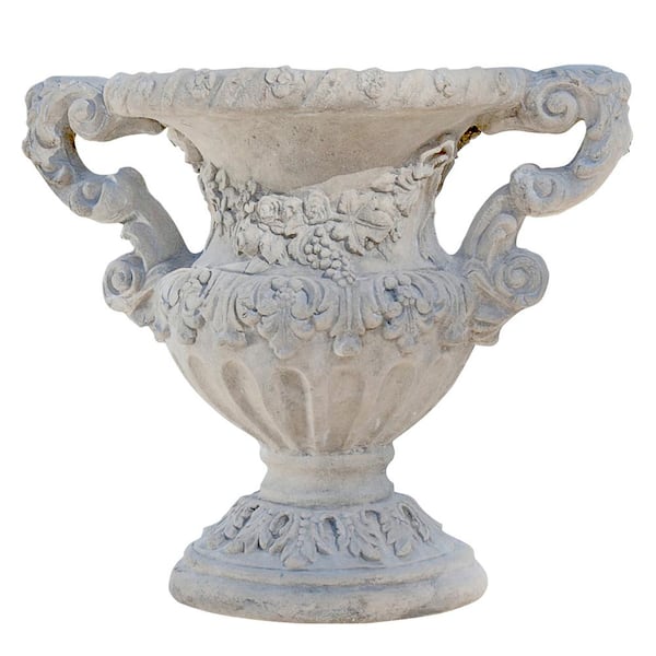 Design Toscano Elysee Palace Baroque Style 31 in. H Ancient Ivory Fiberglass Architectural Garden Urn