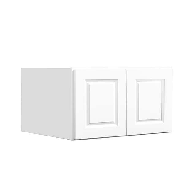 Hausvita 30 in. W x 24 in. D x 18 in. H in Traditional White Plywood Ready to Assemble Kitchen Wall Cabinets with 2-Doors