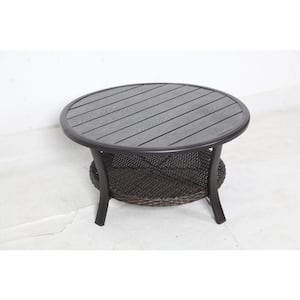 Whitfield 36 in. Round Metal Outdoor Patio Coffee Table