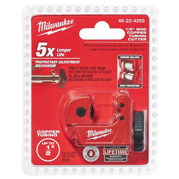 Milwaukee - 1 in. Mini Copper Tubing Cutter with 1/2 in. Mini Copper Tubing Cutter