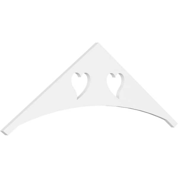 Ekena Millwork Pitch Winston 1 in. x 60 in. x 22.5 in. (8/12) Architectural Grade PVC Gable Pediment Moulding