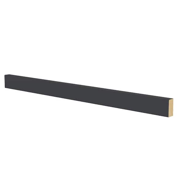 Home Decorators Collection Newport Grayson 96 in. W x 1.63 in. D x 0.75 in. H Kitchen Cabinet  Light Rail Molding in Deep Onyx