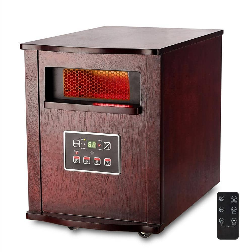 Optimus Electric Cabinet Quartz Infrared Space Heater With Remote ...