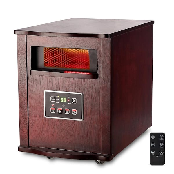 Optimus Electric Cabinet Quartz Infrared Space Heater With Remote