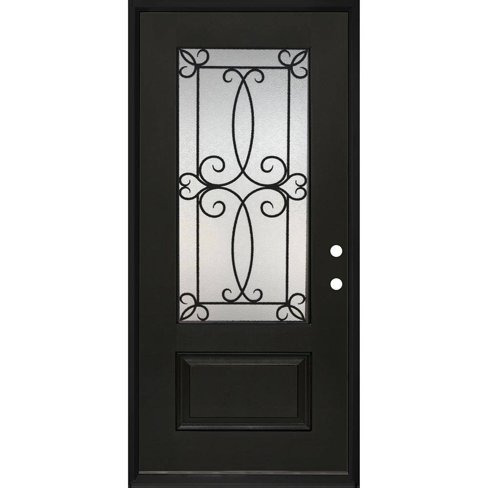 Steves & Sons Regency 36 in. x 80 in. 3/4Lite Deco Glass LH