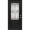 Steves & Sons Regency 36 in. x 80 in. 3/4Lite Georgian Deco Glass LH Onyx Stained Mahogany Fiberglass Prehung Front Door SIP0000018928