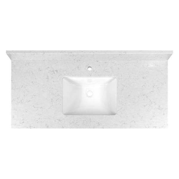Cahaba 49 in. W x 22 in. D Quartz Vanity Top in Rocky Mountain with Single Sink