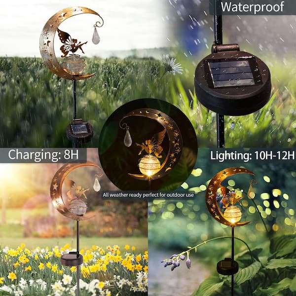 Garden Stake Decor Outdoor Solar Fairy Lights Waterproof LED Solar Lights  for Garden Gifts Patio Lawn Backyard Landscape PUR6V8 - The Home Depot