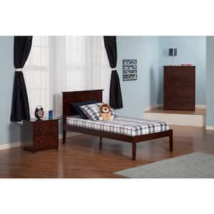 Madison Walnut Twin Platform Bed with Open Foot Board