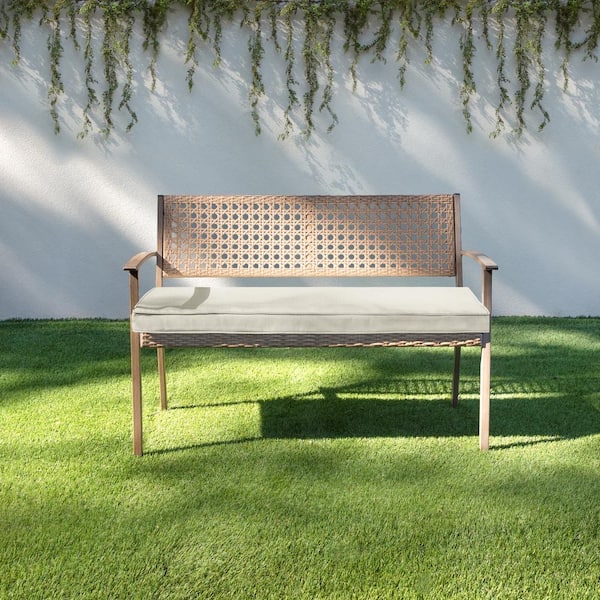 SORRA HOME 37 in. x 17 in. Indoor/Outdoor Corded Bench Cushion in